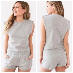 Urban Outfitters BDG Sweatshirt Gray Muscle Romper